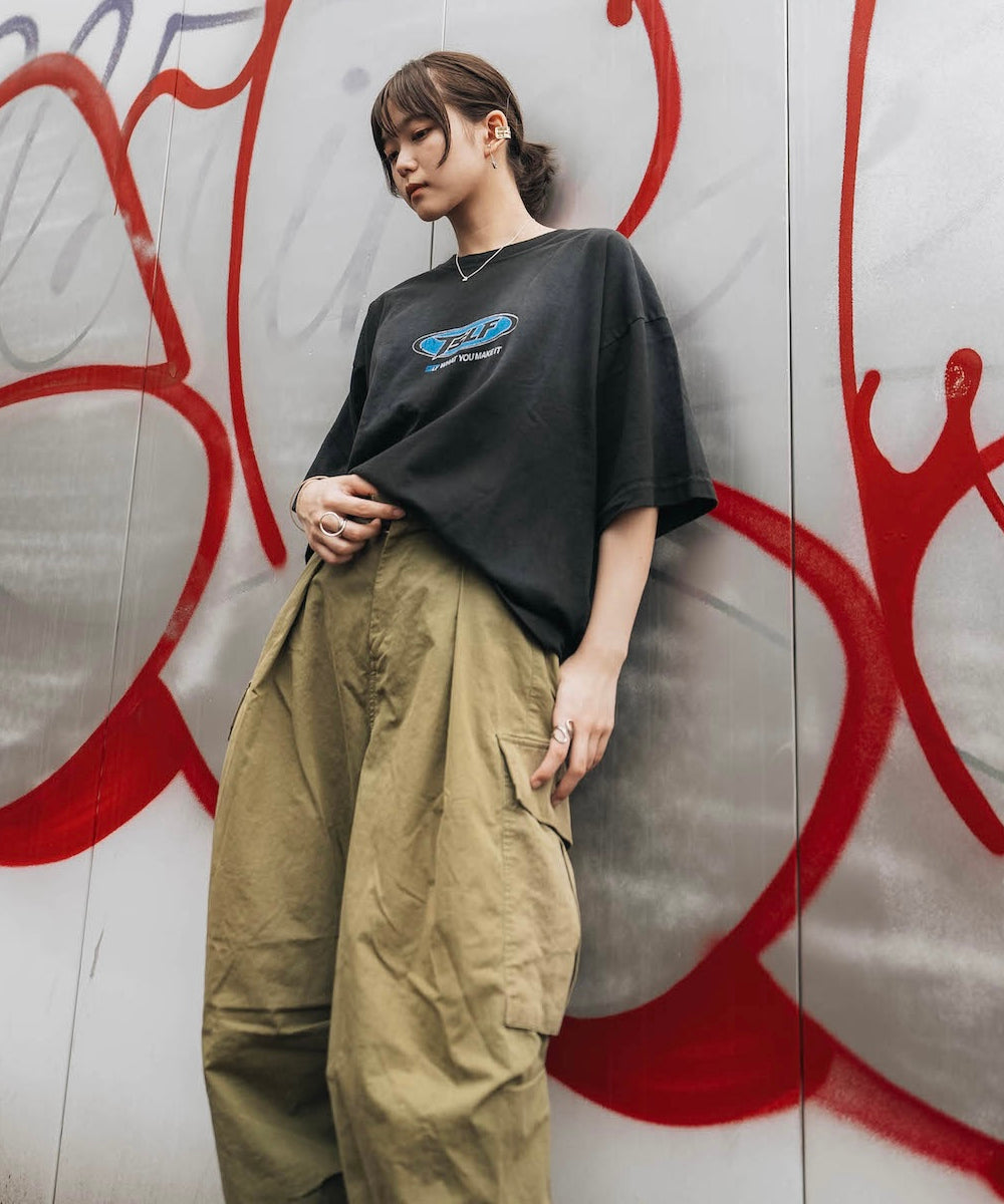 Vintage styles "TsLF" logo S/S tee