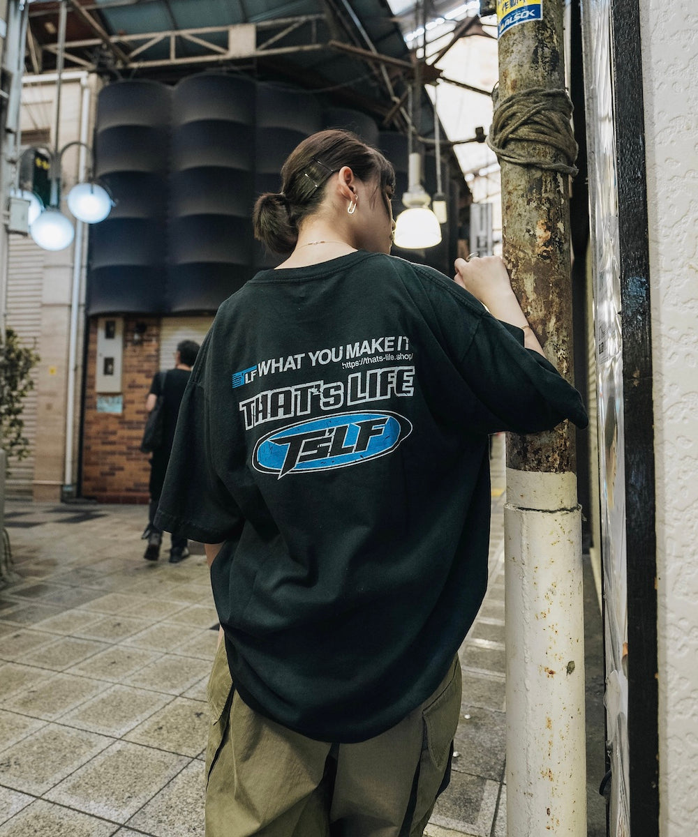 Vintage styles "TsLF" logo S/S tee