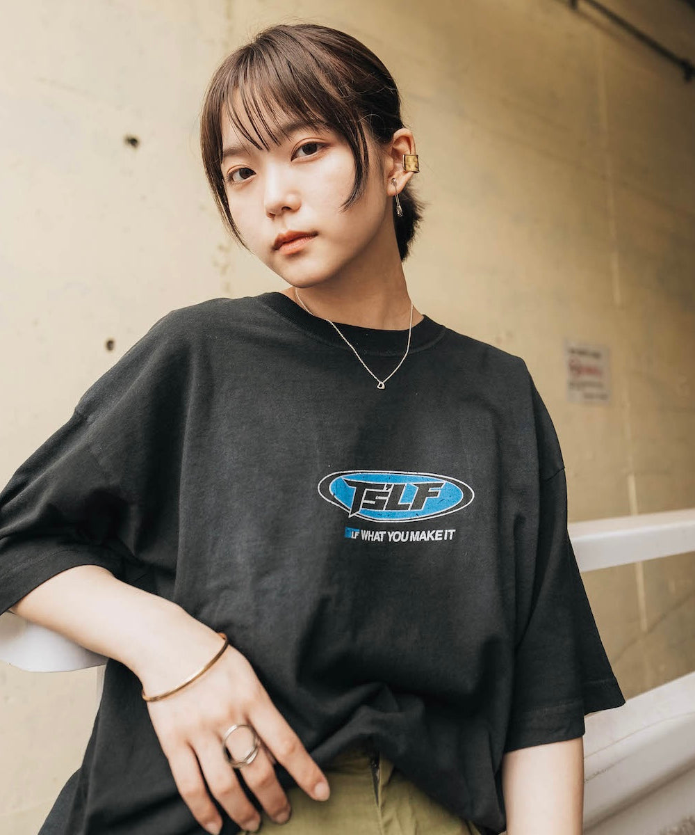 Vintage styles "TsLF" logo S/S tee