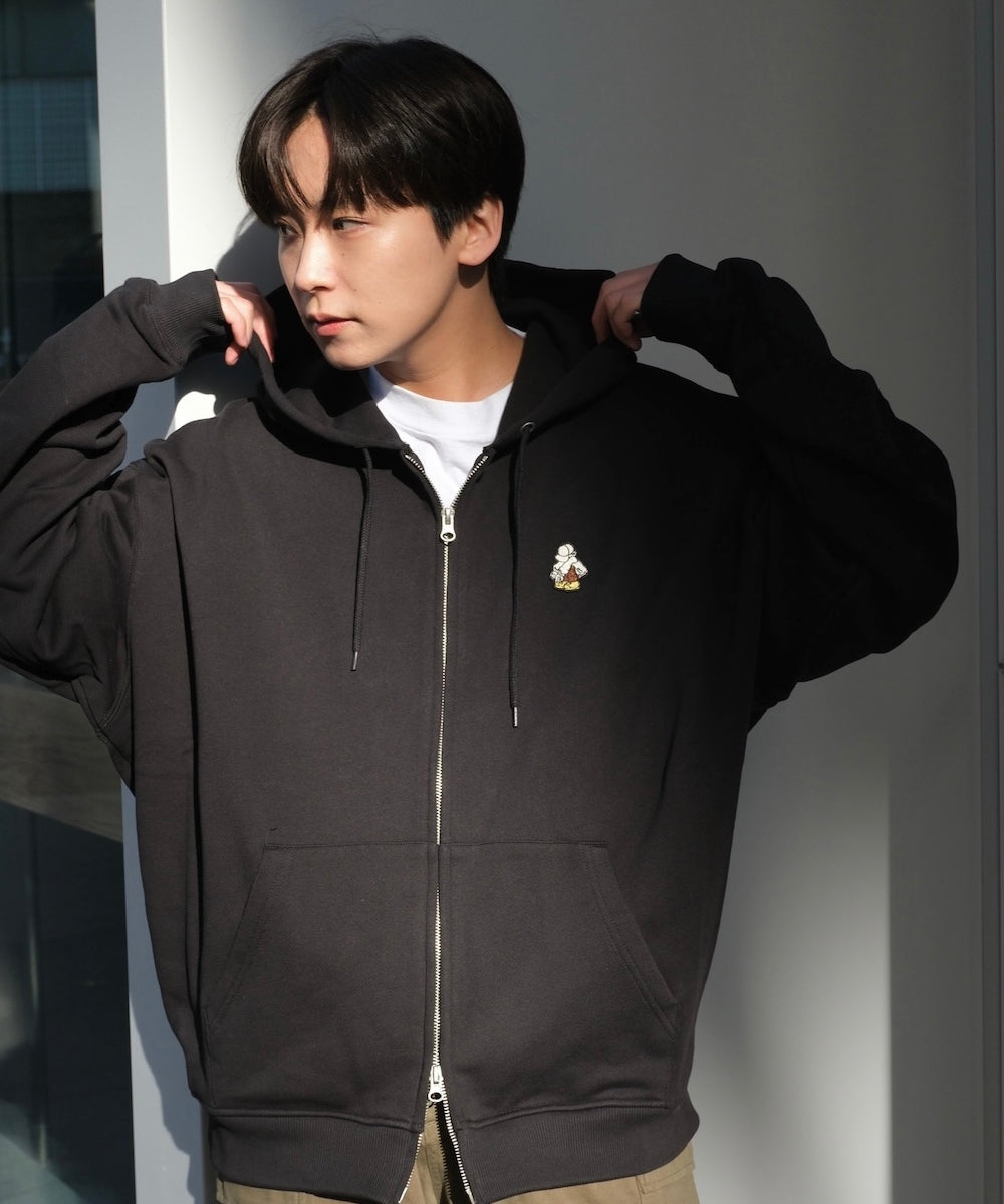 HEAVY WEIGHT 11.0oz "FLOWER BOY" LOGO ZIP HOODIE