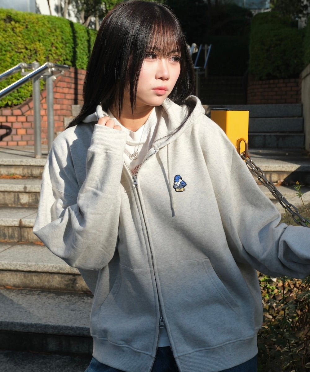 HEAVY WEIGHT 11.0oz "FLOWER BOY" LOGO ZIP HOODIE