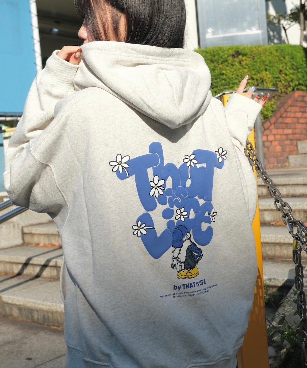 HEAVY WEIGHT 11.0oz "FLOWER BOY" LOGO ZIP HOODIE