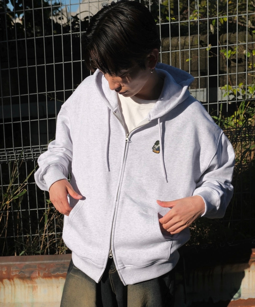 HEAVY WEIGHT 11.0oz "FLOWER BOY" LOGO ZIP HOODIE