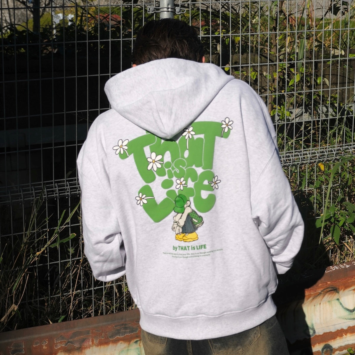 HEAVY WEIGHT 11.0oz "FLOWER BOY" LOGO ZIP HOODIE