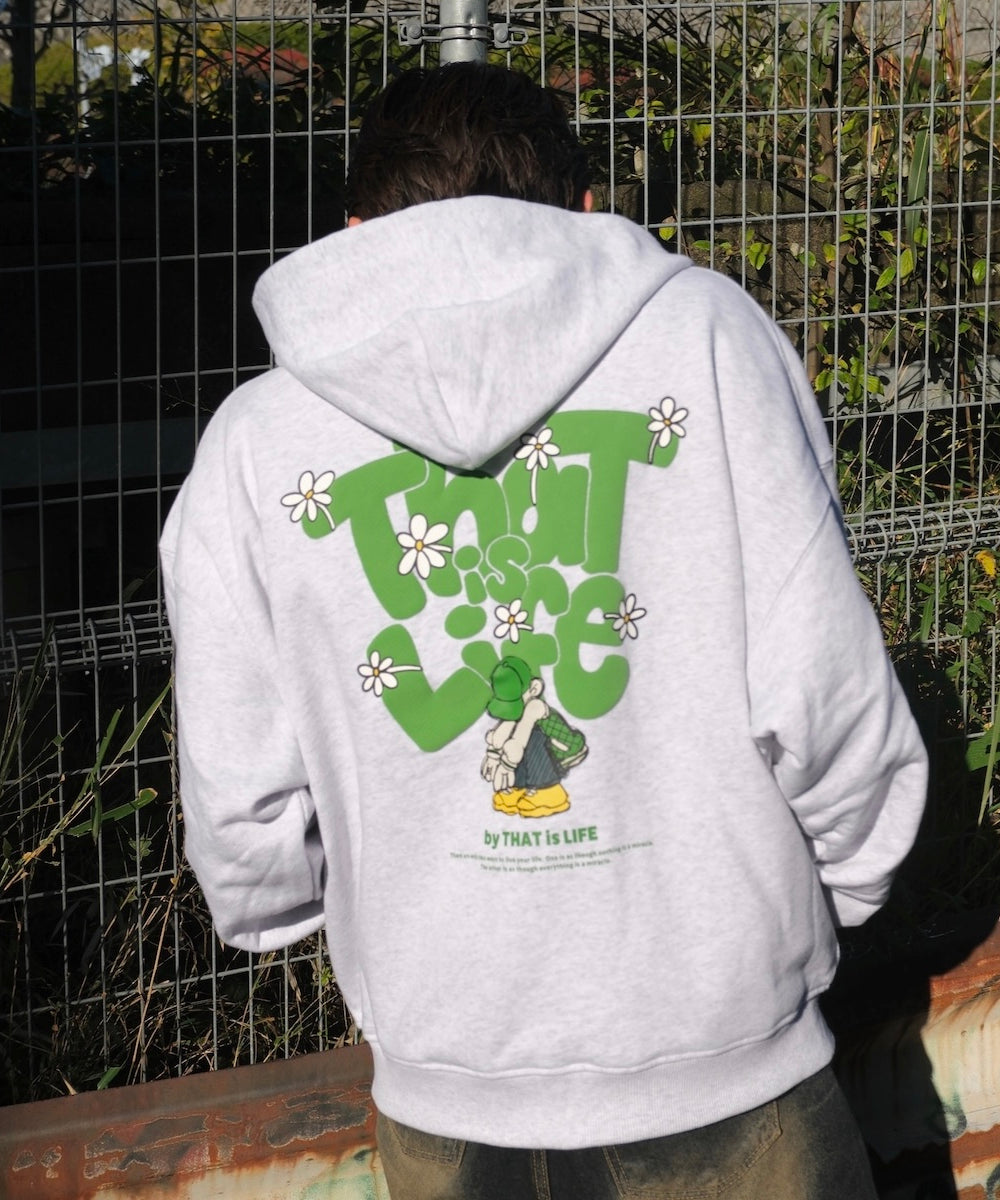 HEAVY WEIGHT 11.0oz "FLOWER BOY" LOGO ZIP HOODIE