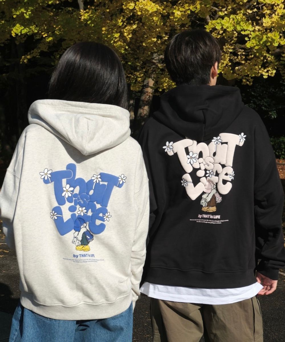 HEAVY WEIGHT 11.0oz "FLOWER BOY" LOGO ZIP HOODIE