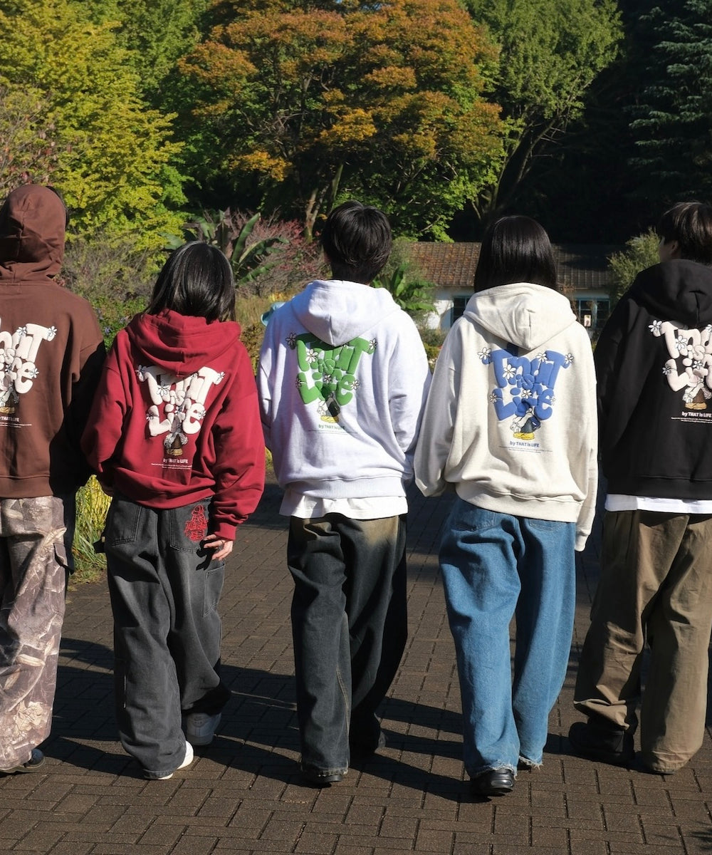 HEAVY WEIGHT 11.0oz "FLOWER BOY" LOGO ZIP HOODIE