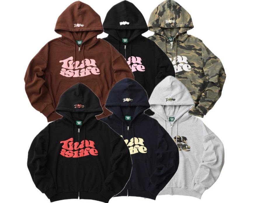 HEAVY WEIGHT 12.0oz FRONT LOGO ZIP HOODIE free