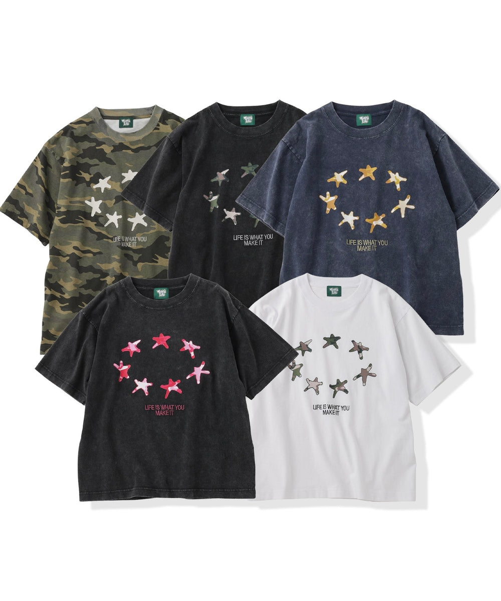 Star camo logo tee