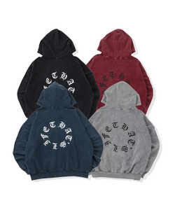 Vintage styles Circle logo zip hoodie