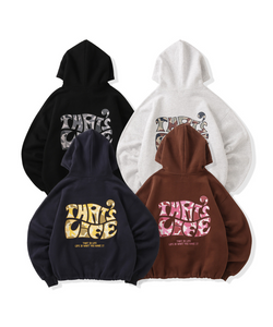 Surf Camo logo front print hoodie