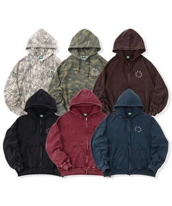 Vintage styles Circle logo zip hoodie – That's life online store