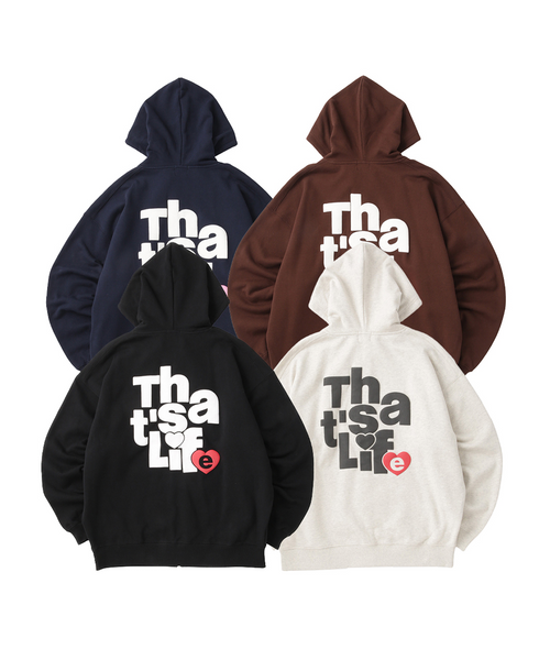 HEAVY WEIGHT 13.0oz “HEARTSTACK” logo zip hoodie – That's