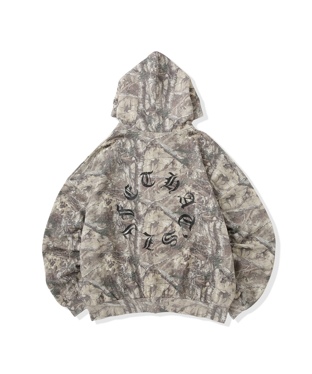 Vintage styles Circle logo zip hoodie