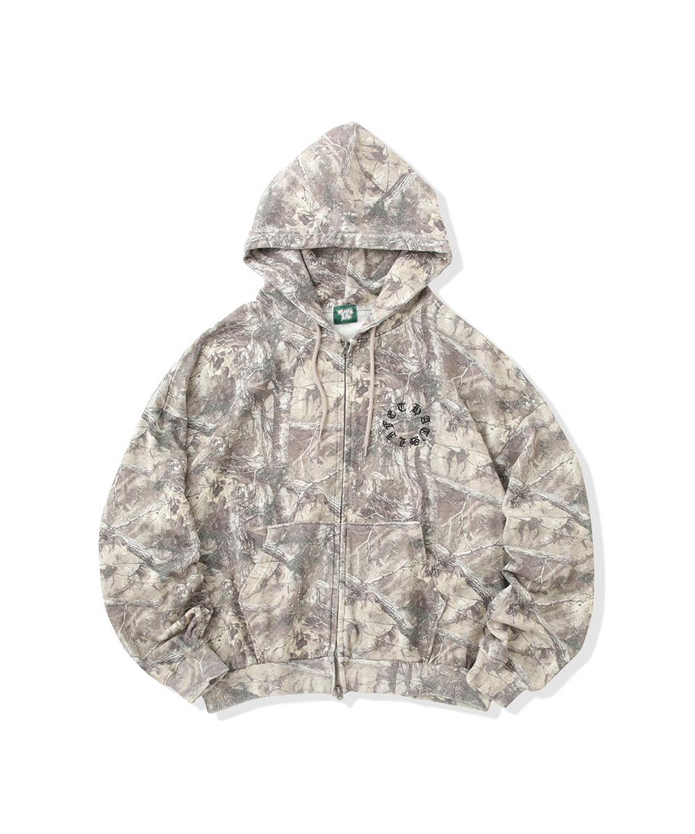 Vintage styles Circle logo zip hoodie