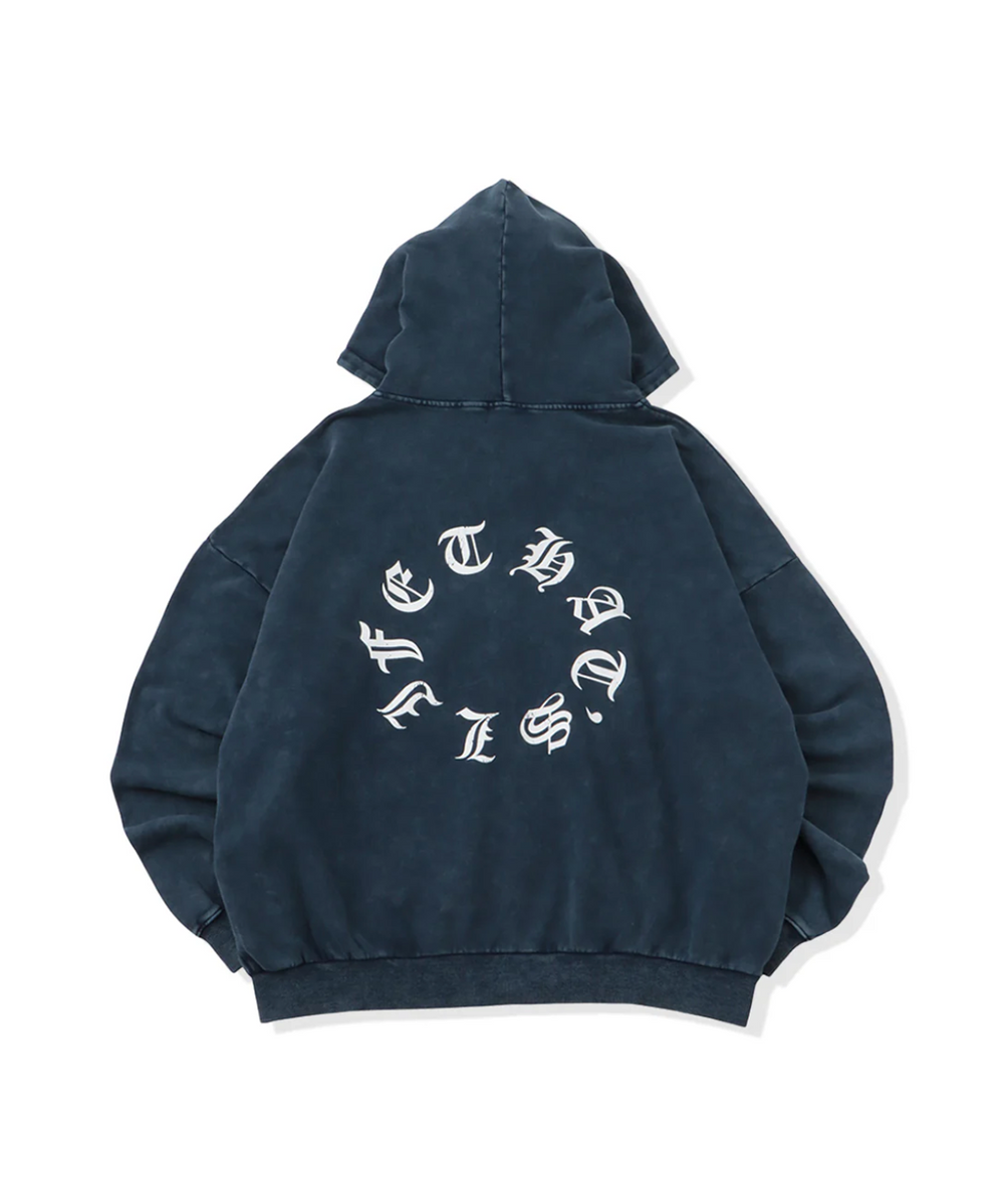 Vintage styles Circle logo zip hoodie