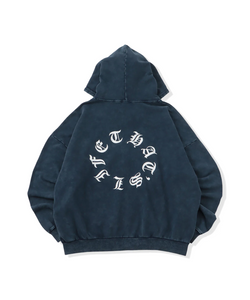 Vintage styles Circle logo zip hoodie – That's life online store