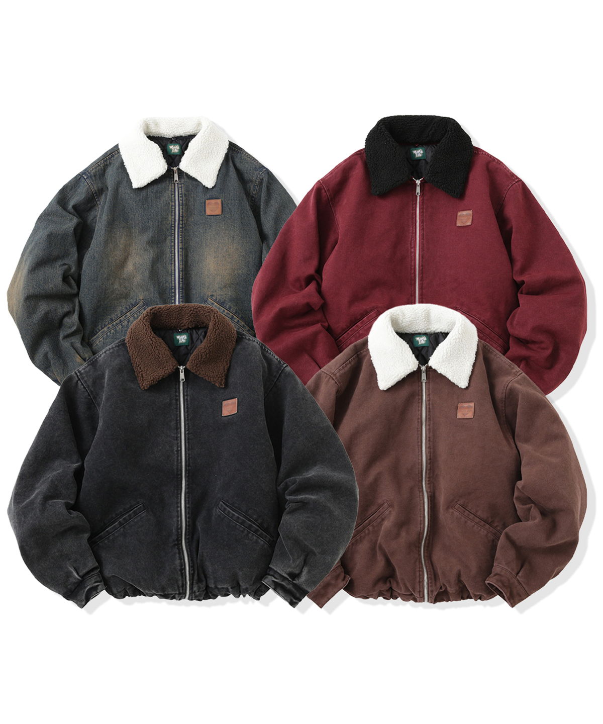 Vintage styles Heart logo Duck Boa Jacket