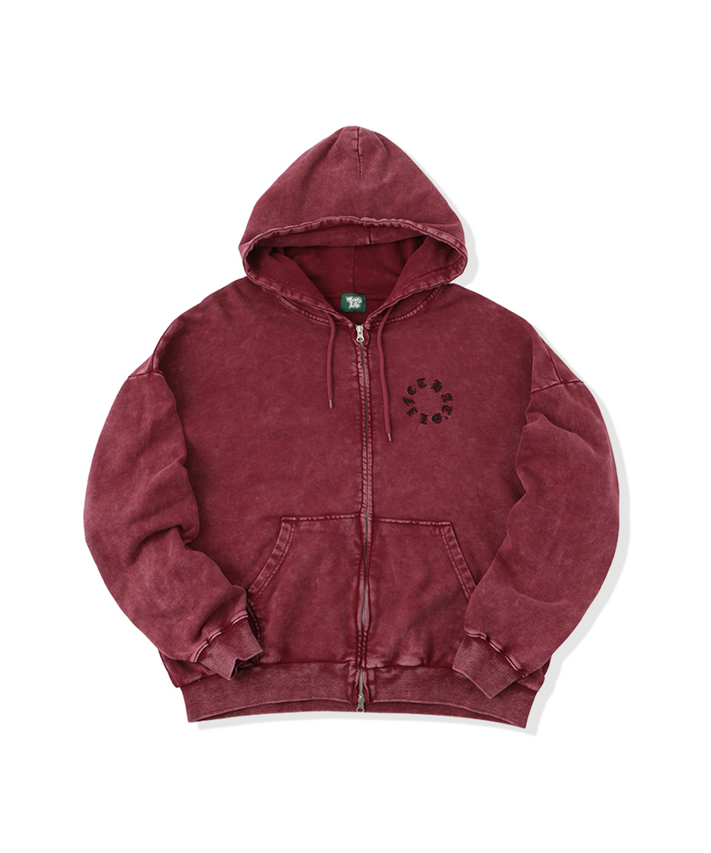 Vintage styles Circle logo zip hoodie