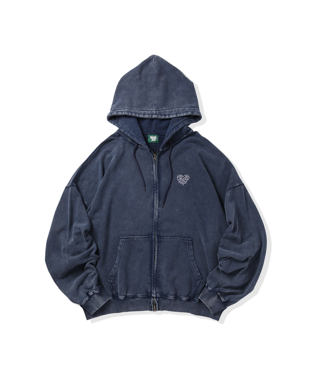 Vintage styles Heart logo zip hoodie