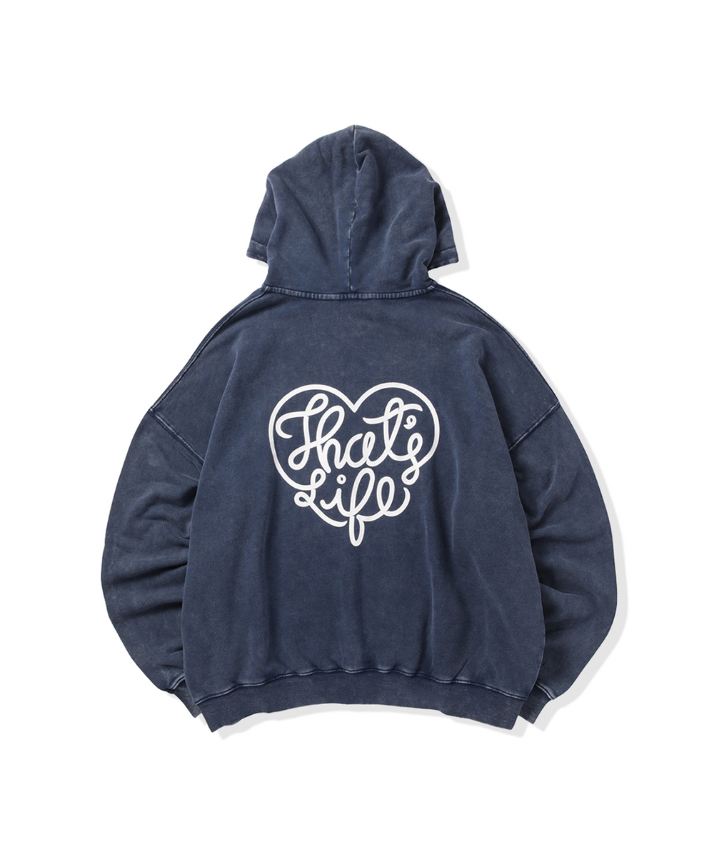 Vintage styles Heart logo zip hoodie