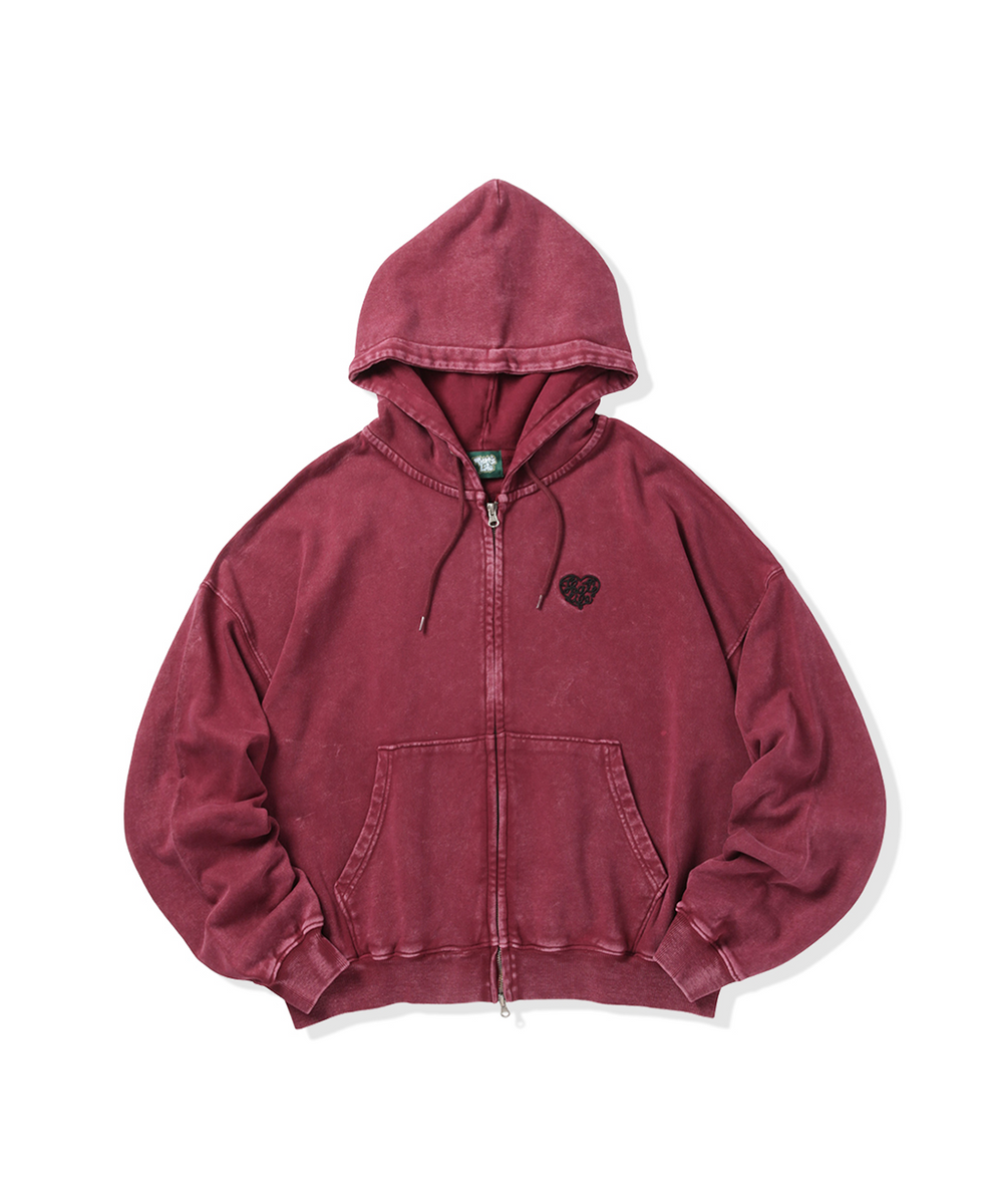 Vintage styles Heart logo zip hoodie