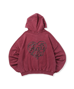 Vintage styles Heart logo zip hoodie – That's life online store
