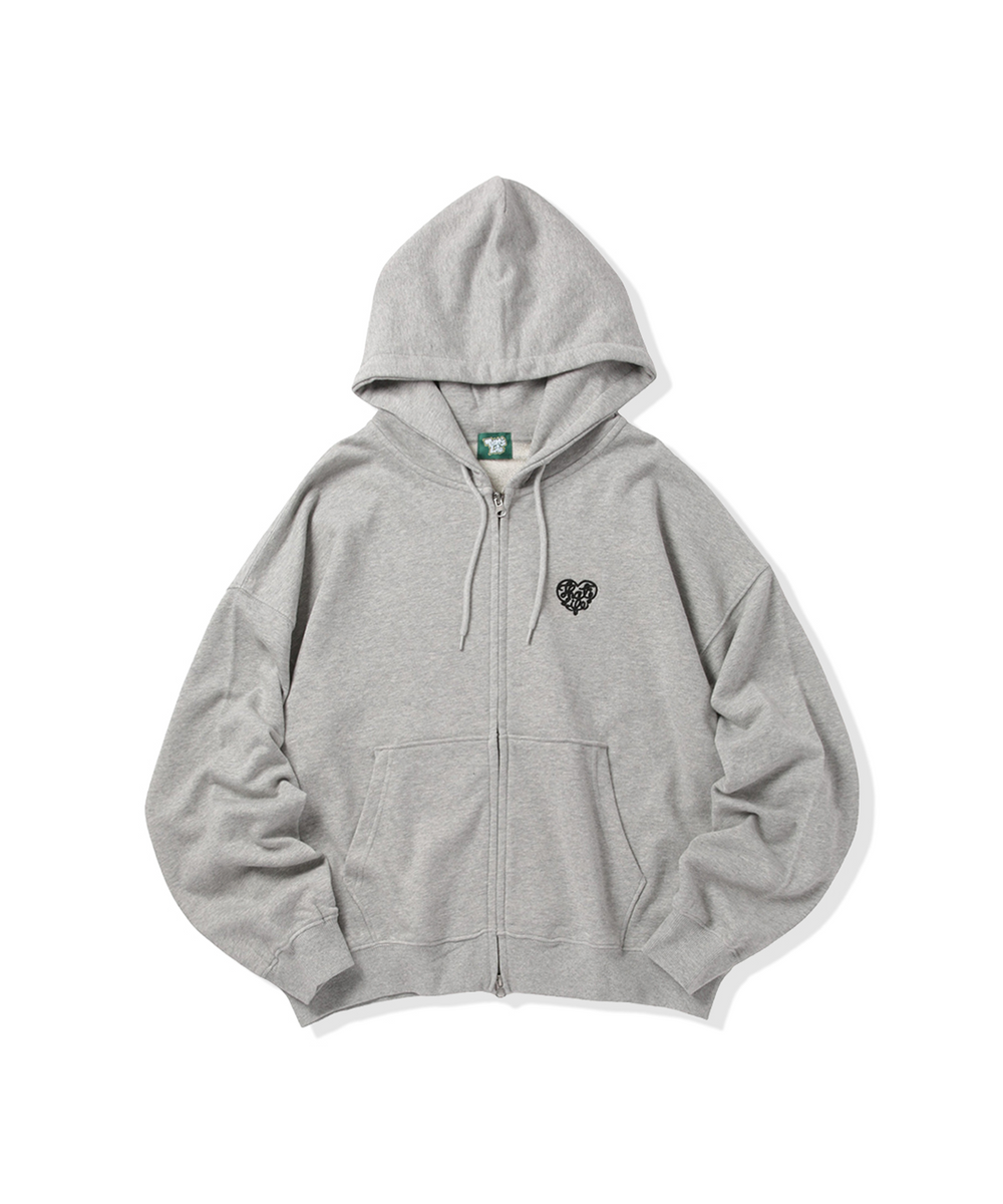 Vintage styles Heart logo zip hoodie
