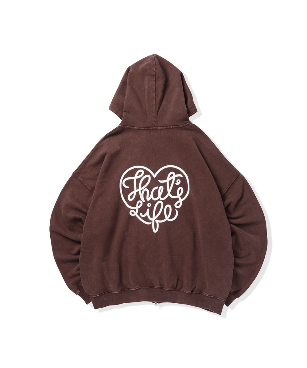 Vintage styles Heart logo zip hoodie