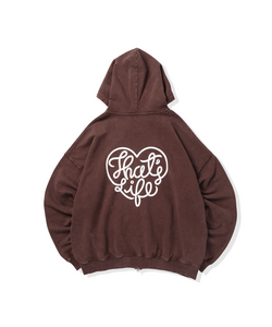 Vintage styles Heart logo zip hoodie – That's life online store Vintage styles Heart logo zip hoodie – That's life online store