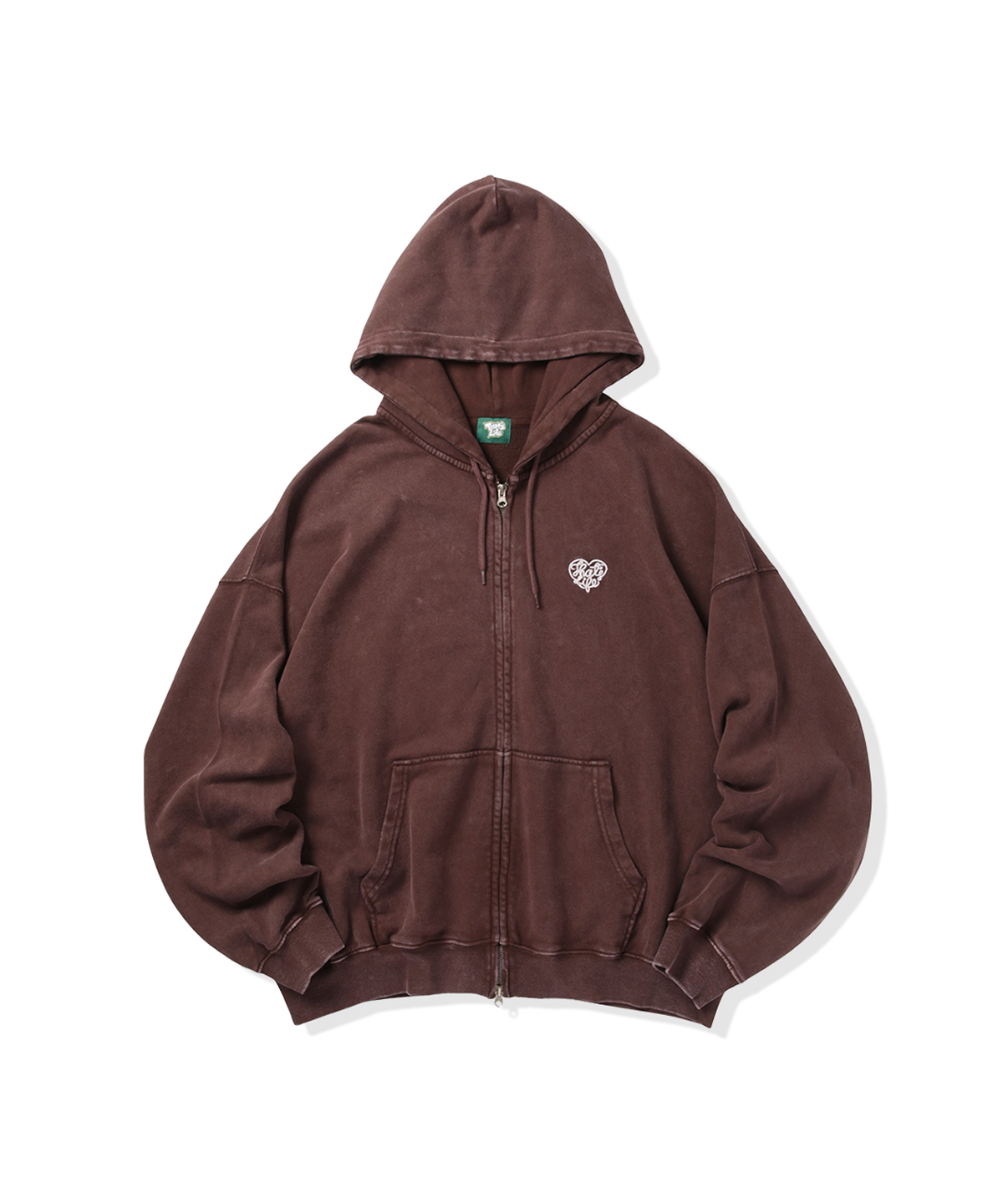 Vintage styles Heart logo zip hoodie – That's life online store