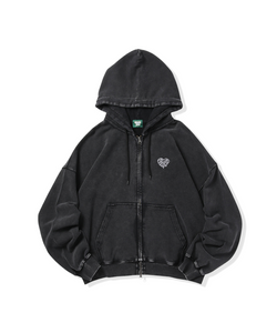 Vintage styles Heart logo zip hoodie – That's life online store