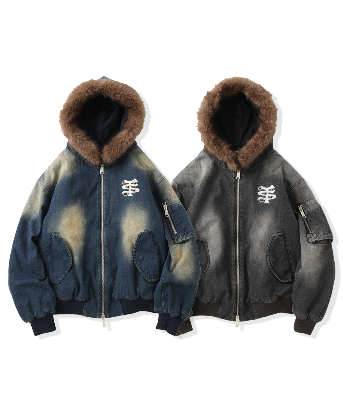 ジャケット・アウター Vintage styles TS logo denim fur jacket Vintage styles TS logo denim fur jacket – That's life online store