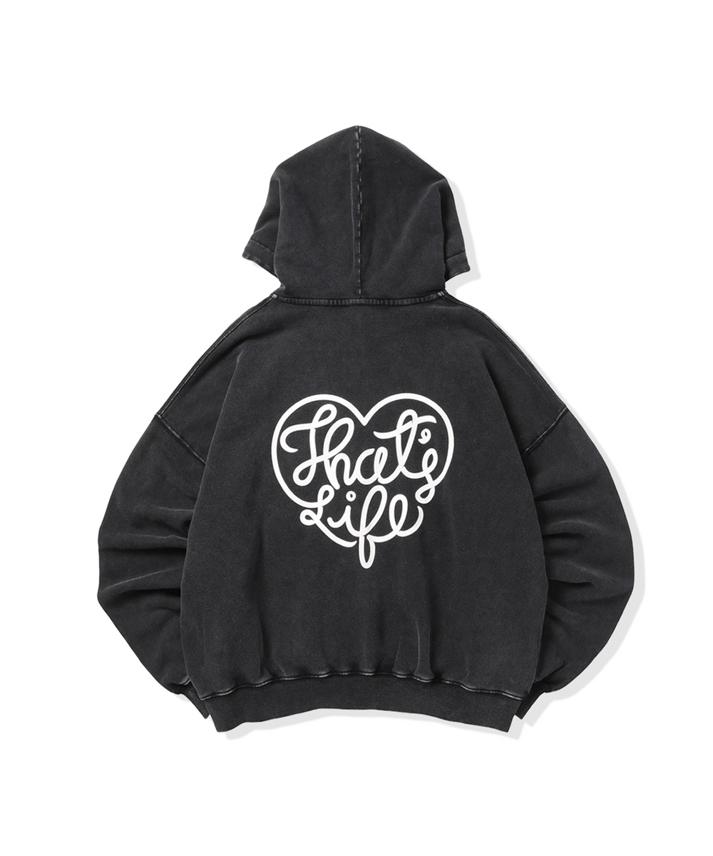 Vintage styles Heart logo zip hoodie