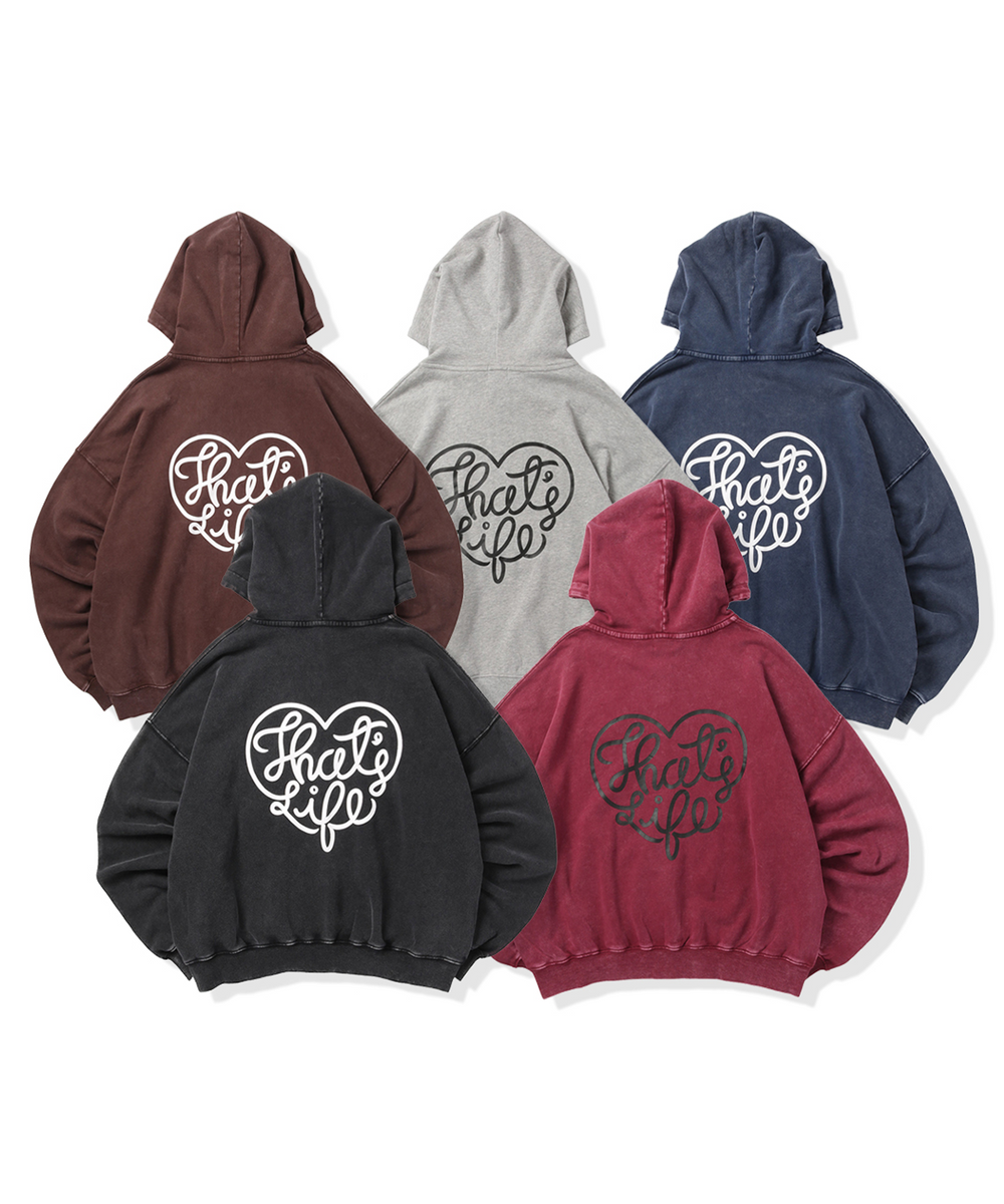 Vintage styles Heart logo zip hoodie