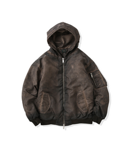 Vintage styles TS logo Nylon fur jacket – That's life online store