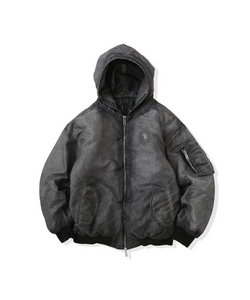 Vintage styles TS logo Nylon fur jacket – That