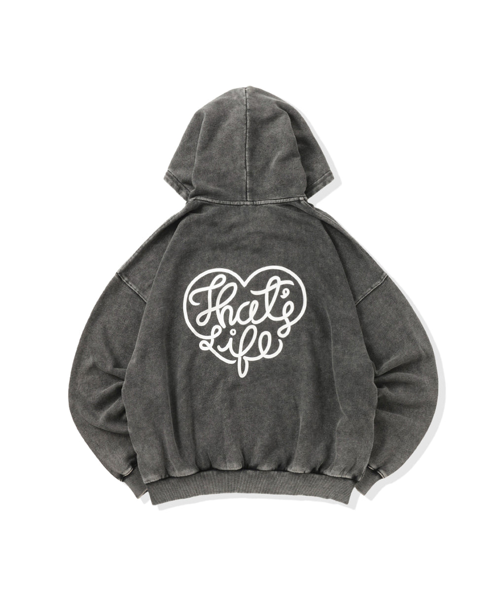 Vintage styles Heart logo zip hoodie