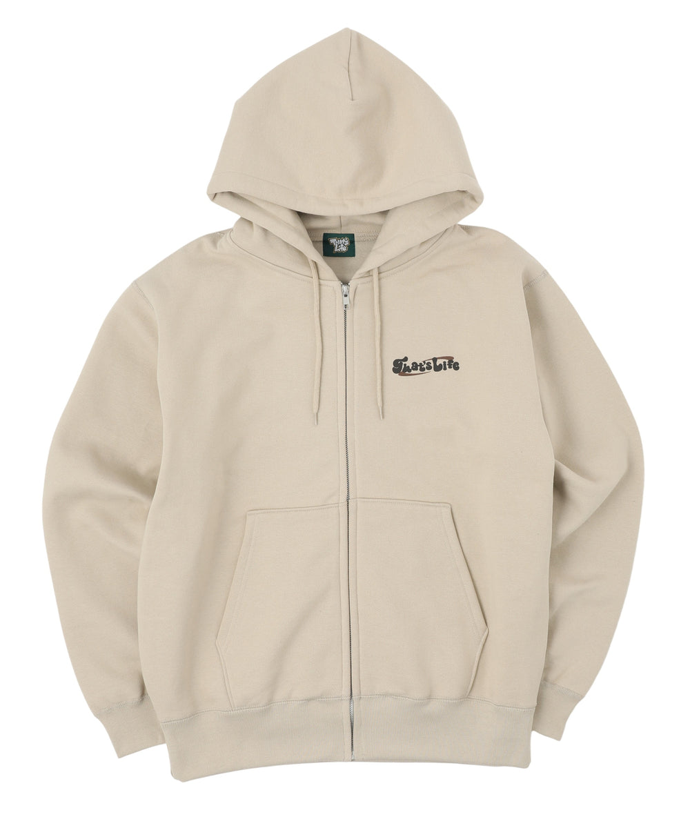 HEAVY WEIGHT 12.4oz CIRCLE LOGO ZIP HOODIE