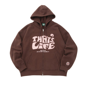 Front wave logo zip hoodie