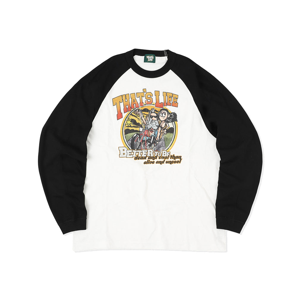 That's life Biker logo Raglan long sleeve