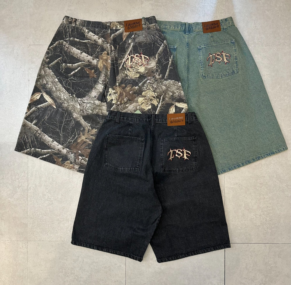 Denim inspired shorts free