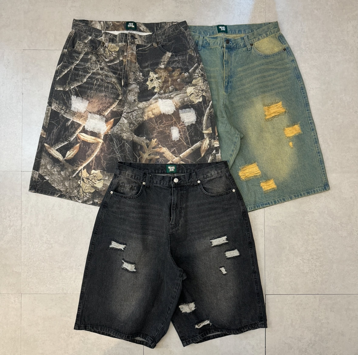 Denim Inspired damege shorts free