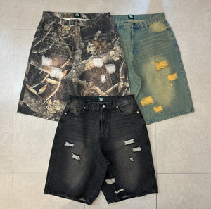 Denim Inspired damege shorts free