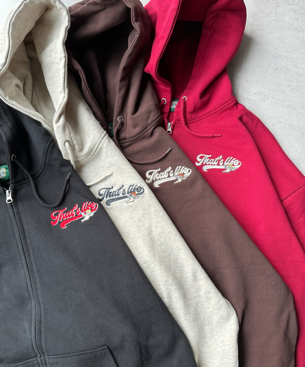 HEAVY WEIGHT 12.0oz ANGEL LOGO ZIP HOODIE free