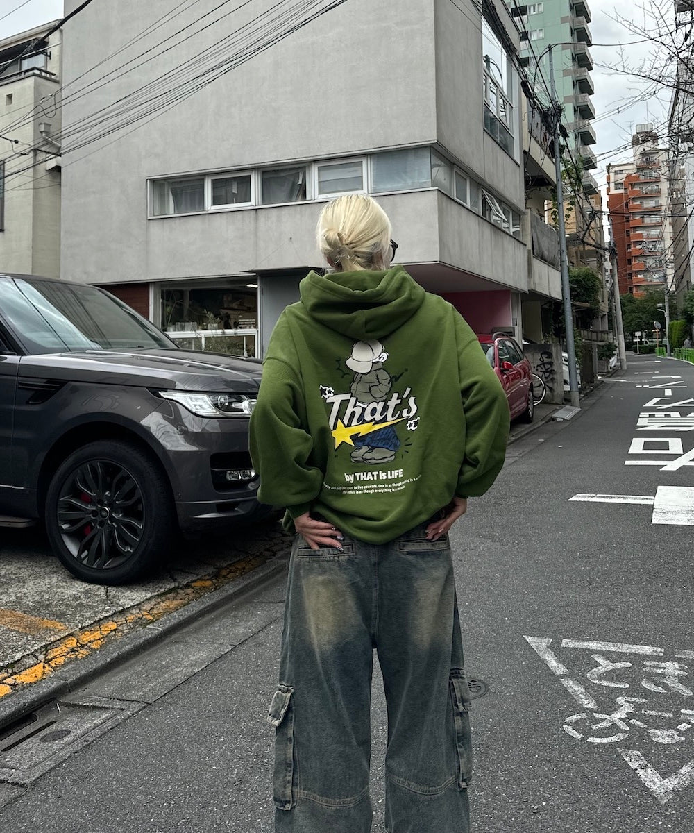 HEAVY WEIGHT 11.0oz "CAP BOY" LOGO HOODIE