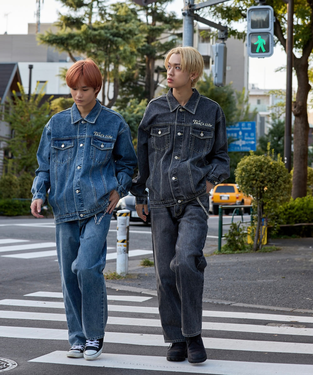 Vintage styles Biker Denim Set up / Jacket