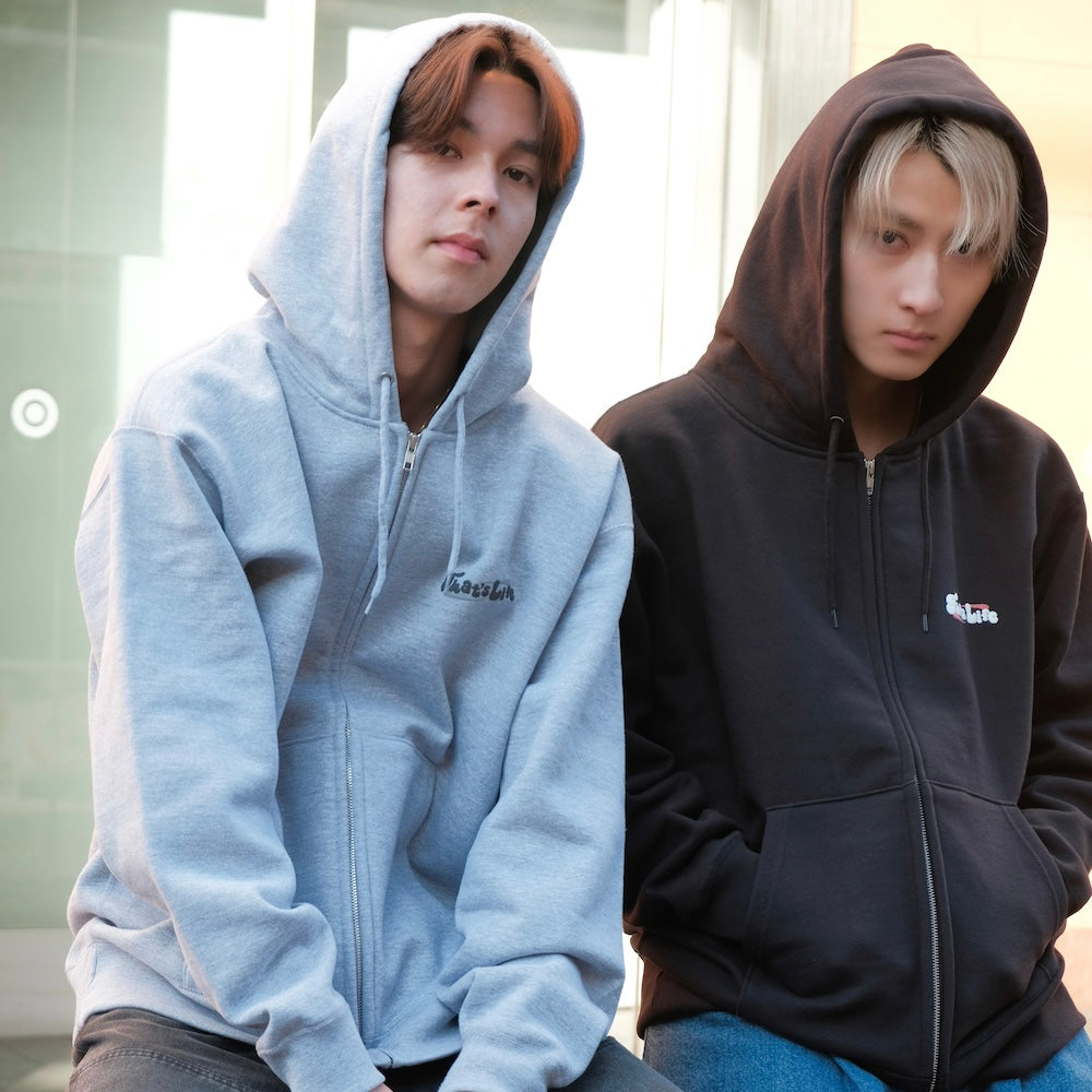 HEAVY WEIGHT 12.4oz CIRCLE LOGO ZIP HOODIE