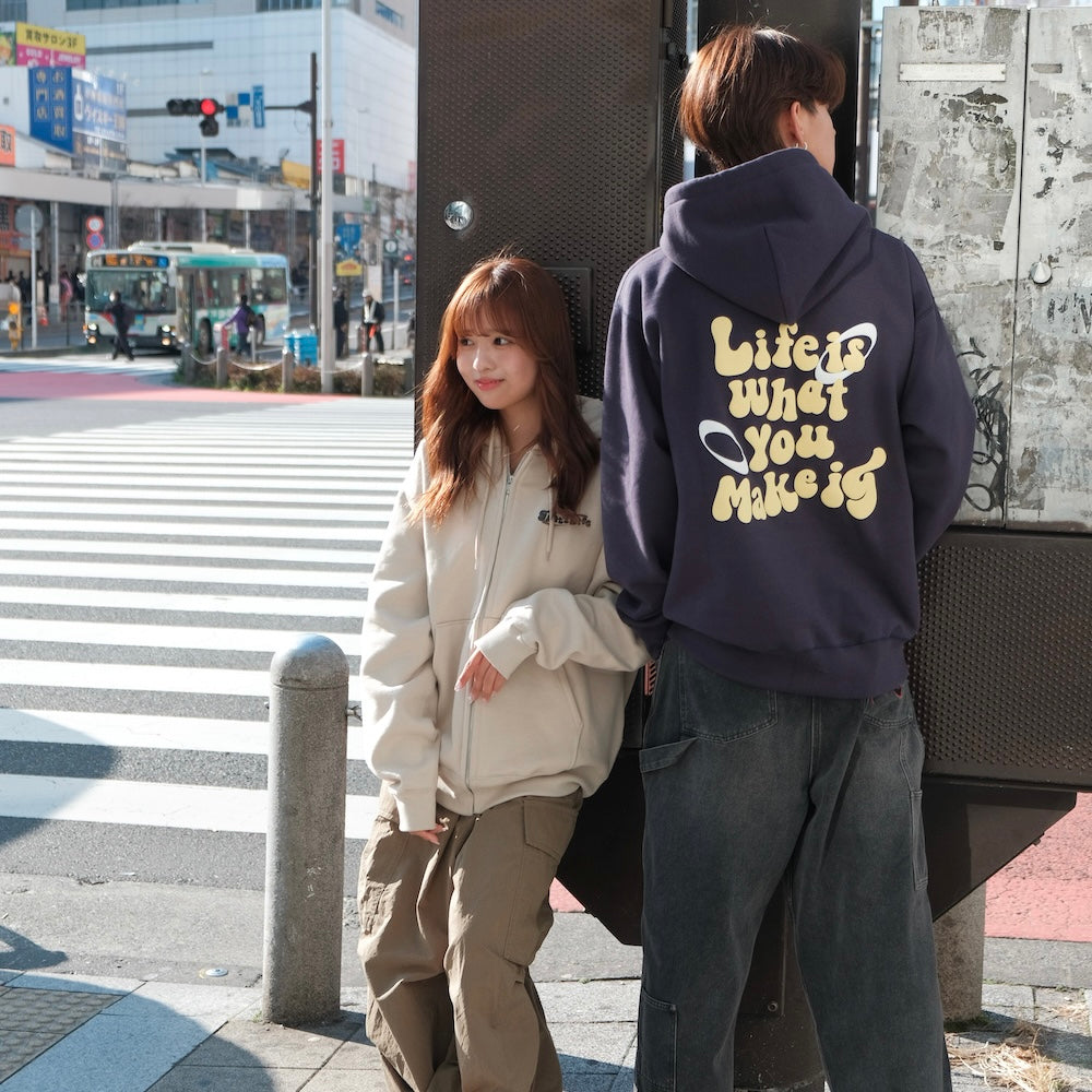 HEAVY WEIGHT 12.4oz CIRCLE LOGO ZIP HOODIE