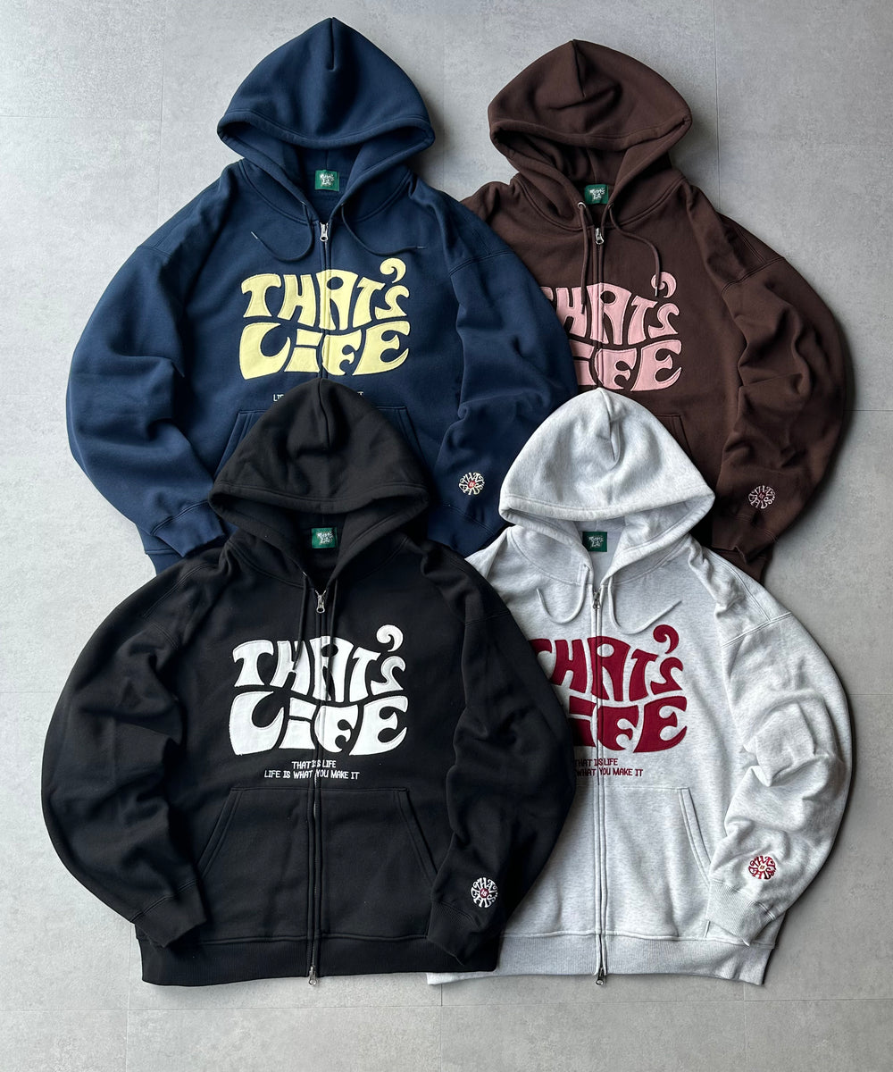 Front wave logo zip hoodie free